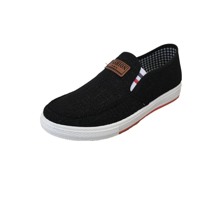 Mænd afslappede sko glider på lærred loafers behagelige at gå lejligheder til mand fyr non slip blød mokkasiner sneakers sommer sommer
