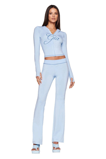 Ich bin GIA High Taisted Casual Hohosers Anzug mit Cardigan Summer Anzug elegantes Gelegenheitsdruck Kapuzenkürzel-Top-Frauen-Trailsuit Set