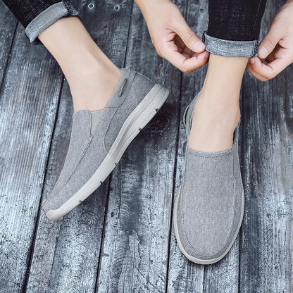 Ny sommer åndbar lærred sko mænd loafers glider på sneakers mode afslappet mænd sko lette lejligheder mænd, der kører zapato