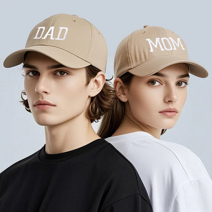 DAD MOM Embroidery Pure Cotton Men's Baseball Cap For Man  Womne's Fashion Sport Golf Caps Sun Hat Dropshipping