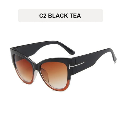 Women Sunglasses  New Fashion Brand Designer Cat Eye Female Gradient Points Sun Glasses Big Oculos Feminino De Sol UV400