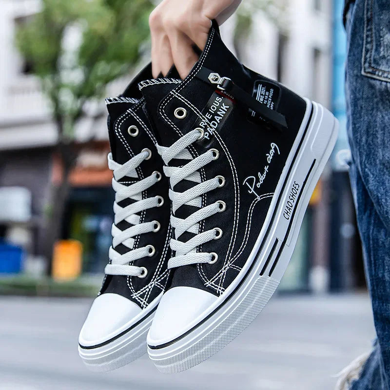 Men Sneakers Men schoenen vulcaniseer canvas schoenen hoge top sportschoenen casual ademende platform schoenen man trainers teniz masculino