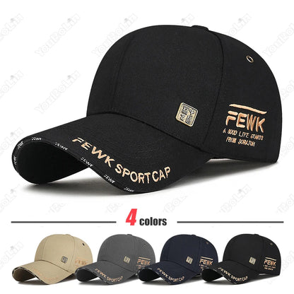 Nuevos hombres de moda mujeres de alta calidad pocos cartas bordadas algodón de algodón ajustable gata de béisbol gorra camionero para papá sombreros de papá