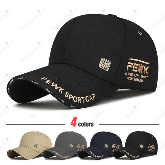 Nye mote menn kvinner høykvalitets fevek bokstaver brodert bomullsjusterbar baseball cap sun hat trucker caps pappa hatter