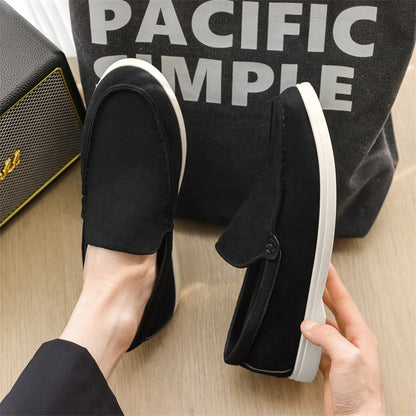 Udendørs mode herre afslappet sko komfortable mandlige loafers skridsikre gående sneakers åndbare lejligheder køresko dovne sko