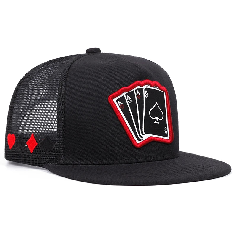2024 NUEVA FAMINA HOP HOP CAP HOMBres Mujeres Tarjeta de juego ajustable Capas de béisbol bordadas Sombrero de sol al aire libre Snapback Snapback Sombreros