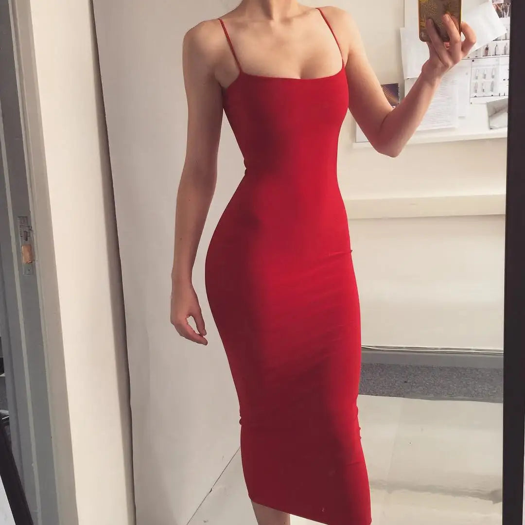 JZ461 Nuovo abito da donna estivo lungo abiti imbracati club abito da stense sexy