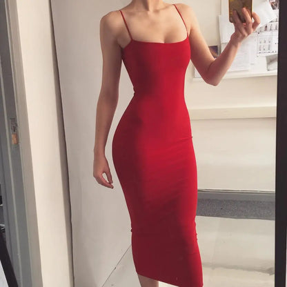 JZ461 Nuovo abito da donna estivo lungo abiti imbracati club abito da stense sexy