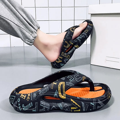 Kesätossut miehet EVA kevyet flip flops Beach-sandaalit liukumattomat rento litteä kenkä 2023 tohvelit sisäkengät ulkoiluhuolet