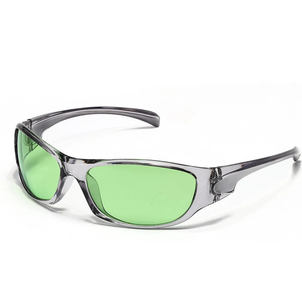 Gafas de sol de plata para hombres Ciclismo de sol al aire libre Sport Sun Gases Mujeres Vintage Vintage Handy Punk Goggle Eyewear 2000S Estética