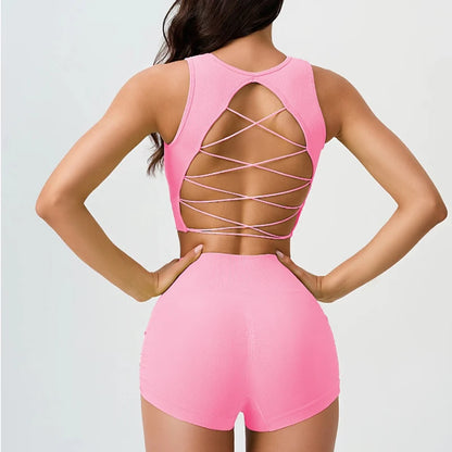 Seamless High Waist Leggings Set Tracksuit for Women Yoga Sets Sportswear Workout Set Sports Bra Gym Yoga Set Fitness Clothing