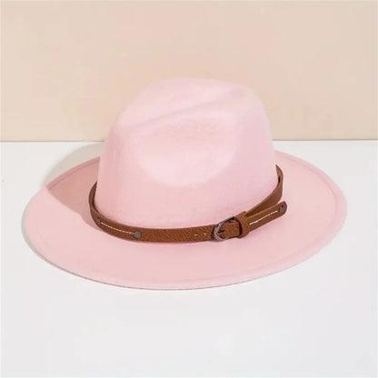 NEWWool Fedora Hat For Women Men Winter Autumn Fashion Church Jazz Hats Viking British Flat Brim Felt Hat Outdoor Casual Fedoras