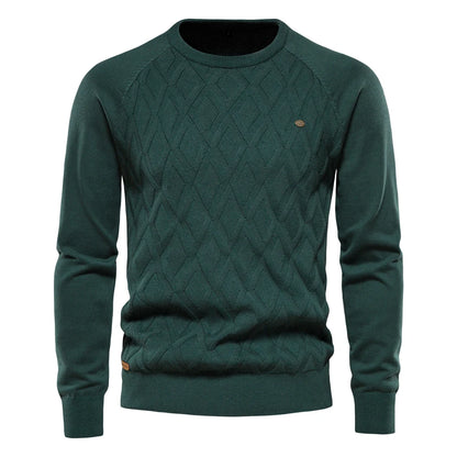 Aiopeson Argyle Basic Men Bullers Color Couleur O Neck à manches longues Male Plafonnée Male Male de mode Hiver Nouveaux pulls chauds pour les hommes