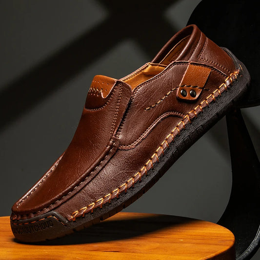 Scarpe da uomo in pelle fatta a mano Casici comodi moca