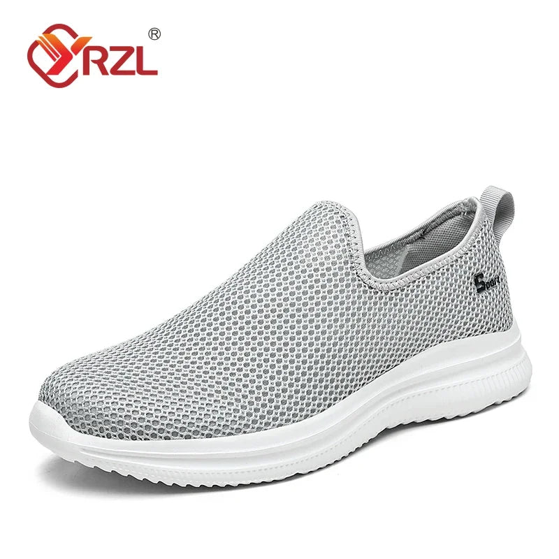 Yrzl mænds sneakers åndbar unisex afslappet sko udendørs skridsikre mesh loafers gå letvægt mode mandlige tennissko