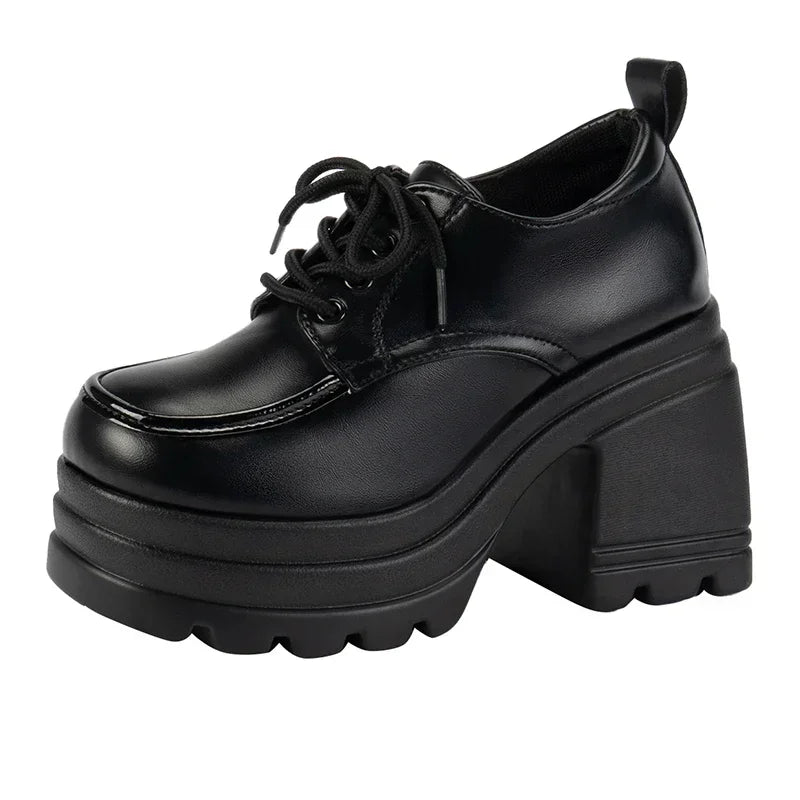 Zapatos Lolita para mujeres Mary Jane Nuevo mocasador Estudiantes de niñas Jk Talones altos zapatos de plataforma Cosplay zapatos femeninos