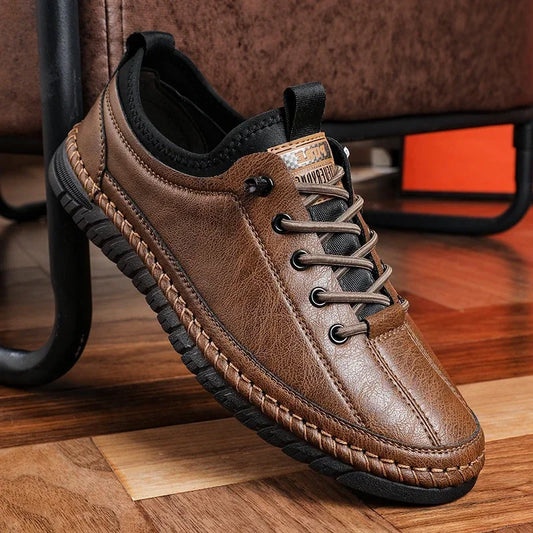 Casual Men's Shoes Loafers Flat Walking Shoes for Men Comfortable Slip on Sneakers   Soft Sole Work Shoes Retro Footwear