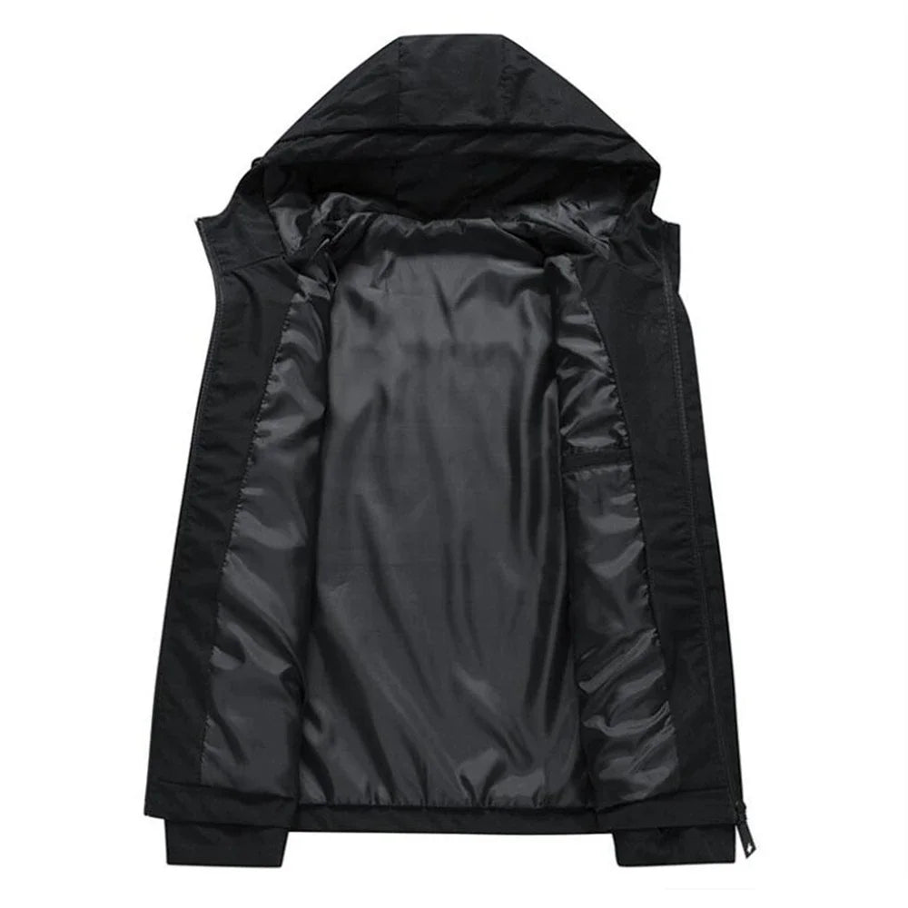 The 2025 new Spring and Autumn men's jacket, high-quality printed outdoor sports jacket, windproof and fashionable casual jacket