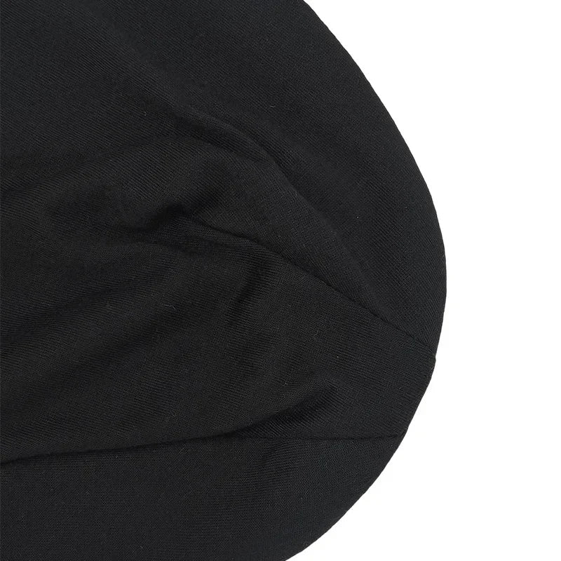 Cotton Slouchy Beanie Hip-Hop Soft Lightweight Running Beanie Adult Dwarf Hat Chemo Cap for Men Women Hip-Hop Sleep Cap Stretchy