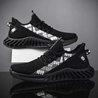 Men's mesh breathable casual sneakers summer soft sole non-slip comfort outdoor running shoes fashion student light sports shoes