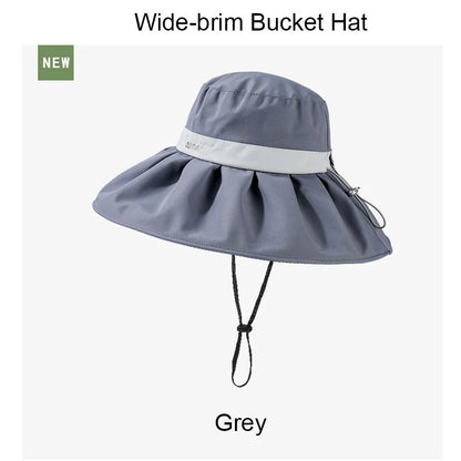 Women's Velvet Wide-Brim Bucket Hat - Casual Outdoor Sun Hat With UV Protection