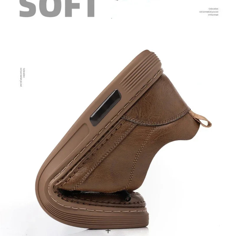 Brandowe nowe skórzane buty dla mężczyzn dla mężczyzn bez poślizgu buty sportowe moda wygodne trampki męskie płaskie buty zwykłe buty
