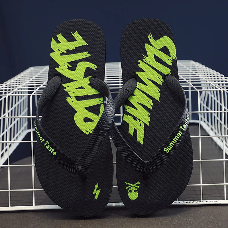 كلاسيك رجل Flip Flops Summer Summer Slims Slides Slippers Slippers Boys Beach Flats Fery Leisure Standals Chanclas de Hombre