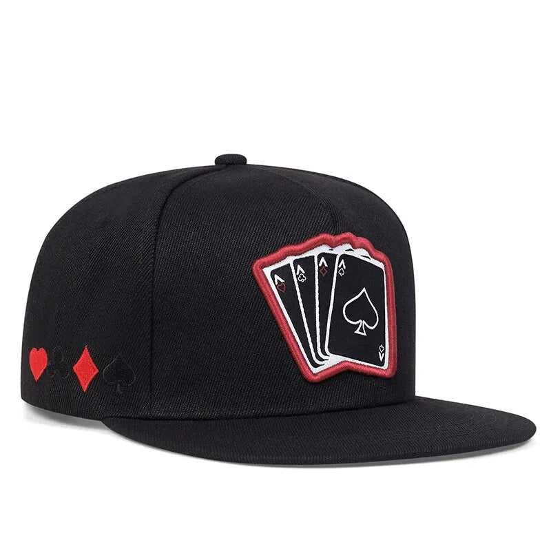 2024 NUEVA FAMINA HOP HOP CAP HOMBres Mujeres Tarjeta de juego ajustable Capas de béisbol bordadas Sombrero de sol al aire libre Snapback Snapback Sombreros
