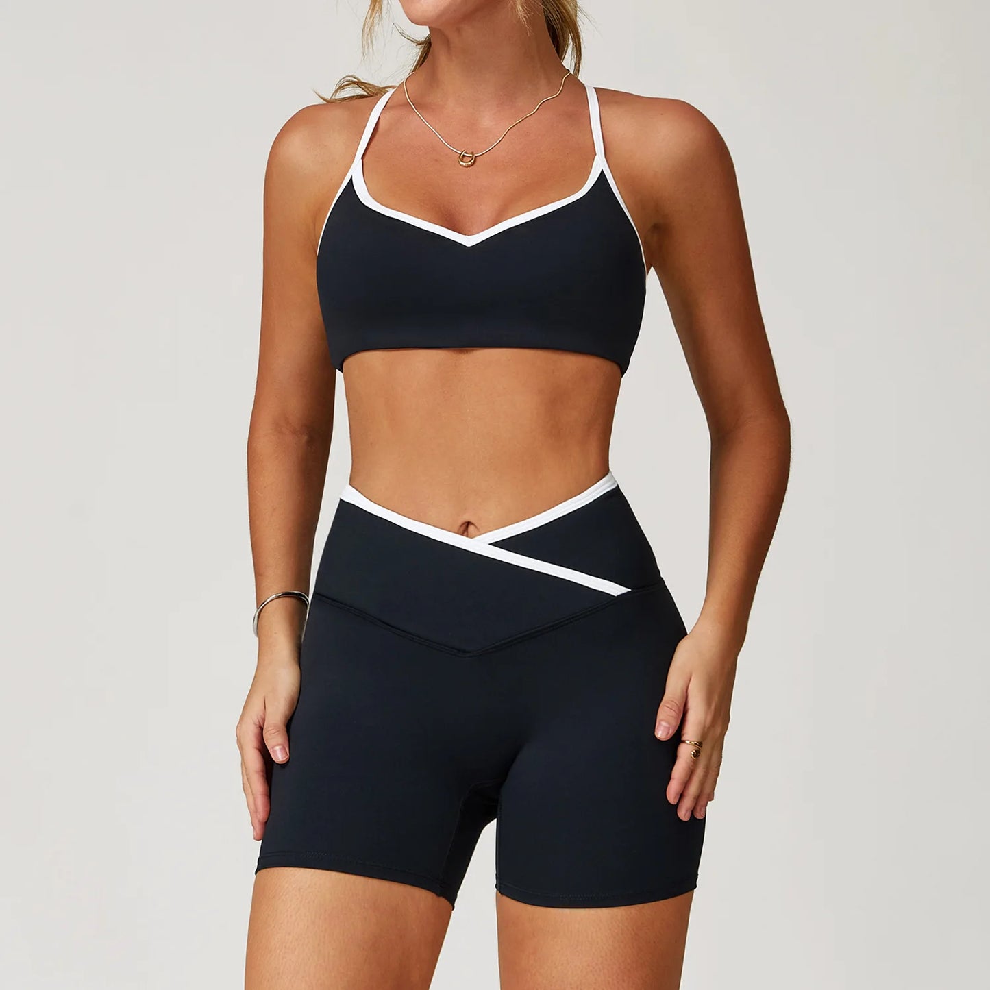 Yoga Set 2 Pieces Workout Clothes Women's Tracksuit Sportswear Gym Clothing High Waist Bell-bottoms Sexy Fitness Bta Sports Suit