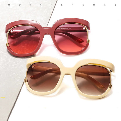 New Fashion Round Oversized Sunglasses For Women Men Retro Designer Ladies Sun Glasses Trending Product Shades UV400 Eyewea