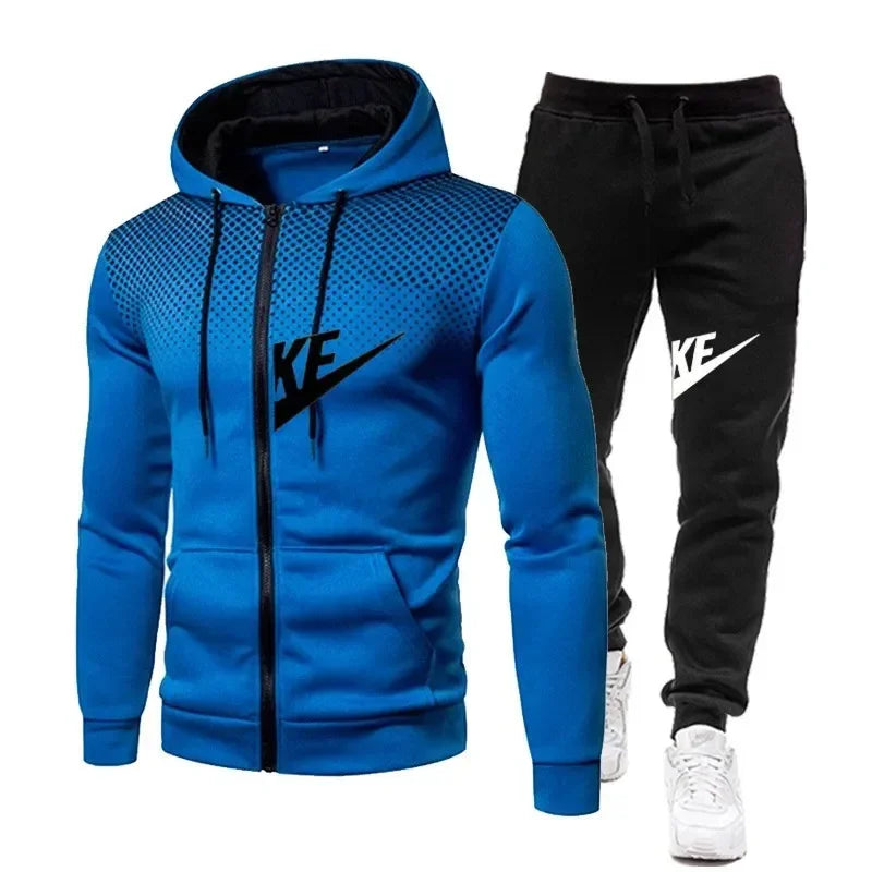 2025 Nuovi abiti da uomo autunno e inverno di alta qualità, felpe con cappuccio, top casual zip-up, abbigliamento sportivo per uomini, pantaloni sportivi casual maschile