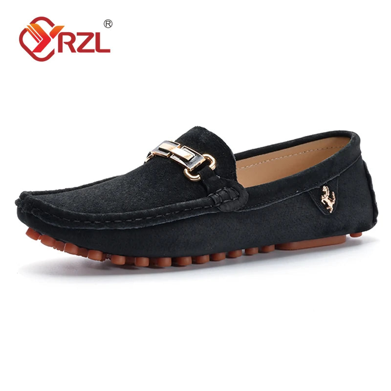 Yrzl Loafers Men iso koko 48 Pehmeä ajo-mokkasiinit Korkealaatuiset asunnot aitoja nahkakengät miehet liukuvat mokkanahkaa miehille