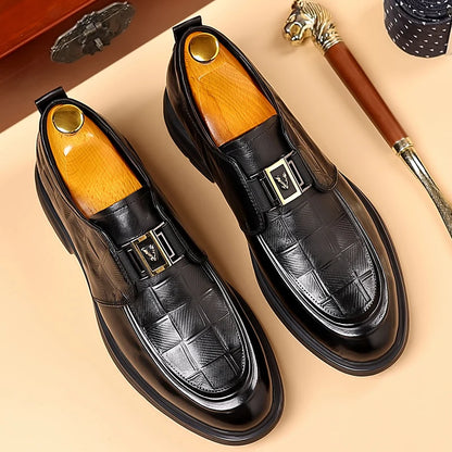 Uformelle skinnsko for menn Spring og Autumn Breathable Formelle forretningsmenn glir på loafers forretning trendy bønne sko