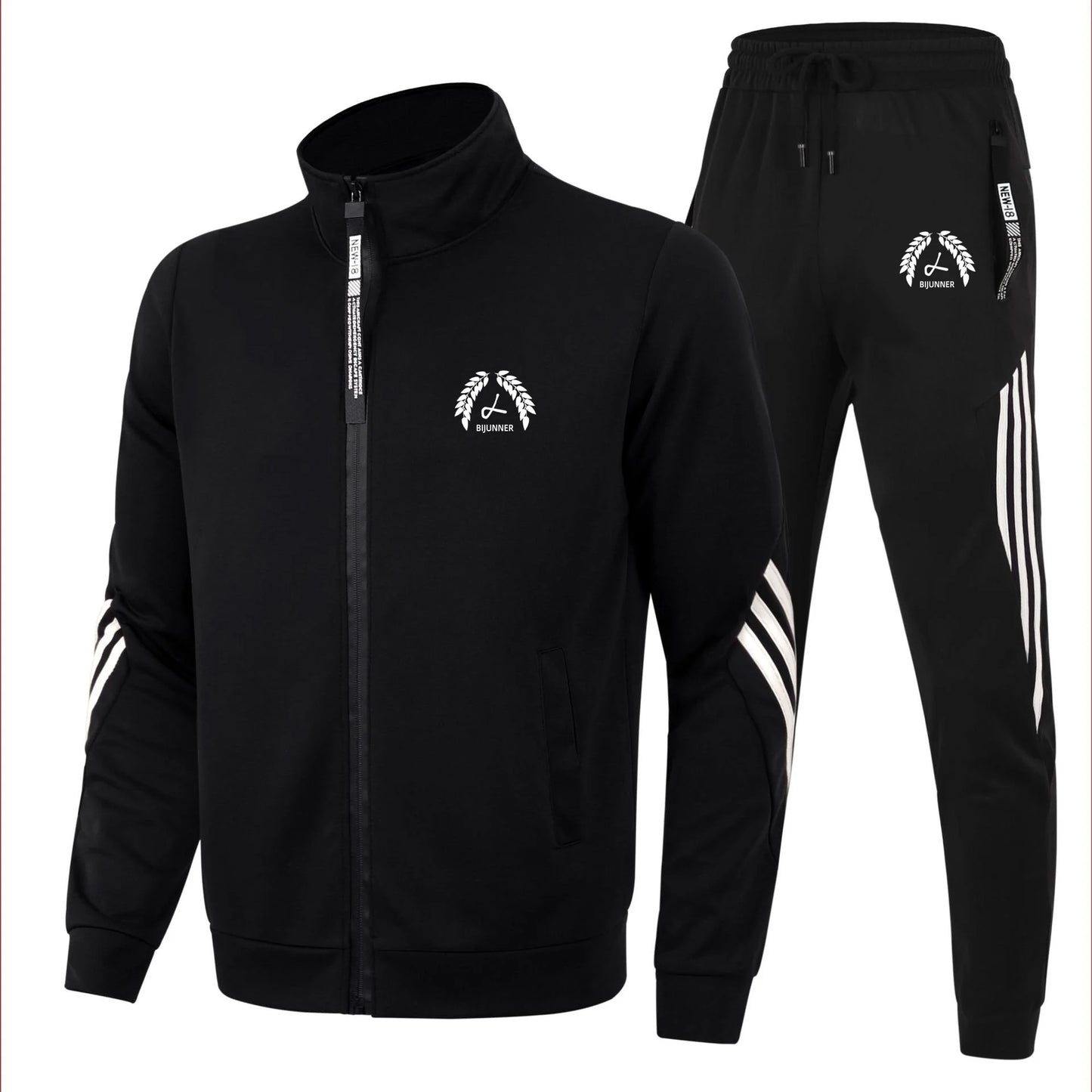 2024 رجال جدد يديرون مجموعات من قطعتين zip up cardigan Stand Stack Jacket Sweatshirt+Pants مجموعات للجنسين للملابس الرياضية الربيع