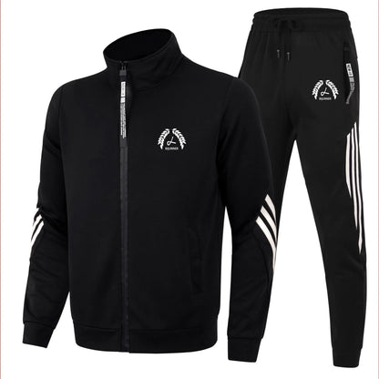 2024 رجال جدد يديرون مجموعات من قطعتين zip up cardigan Stand Stack Jacket Sweatshirt+Pants مجموعات للجنسين للملابس الرياضية الربيع