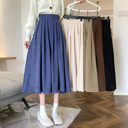 Lucyever Vintage Brown High mitti Pleated Pil