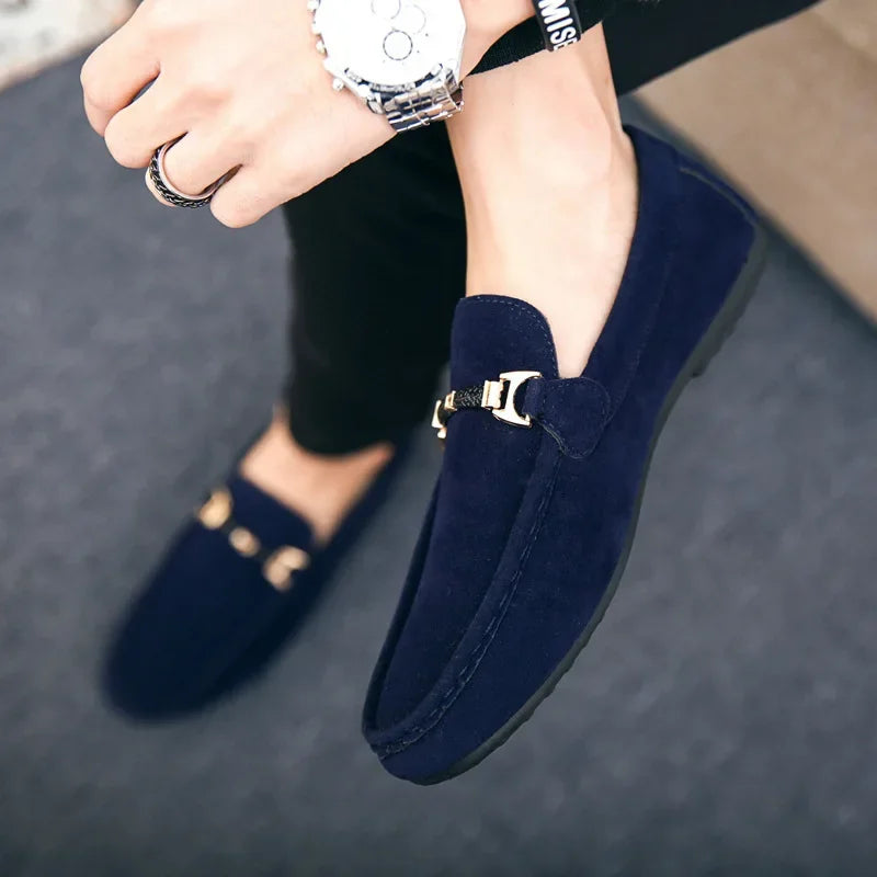 Mænds afslappede sko bløde komfortable kørsel Moccasins glider på loafers til mænd letvægt flad vandresko sapatenis maskulino