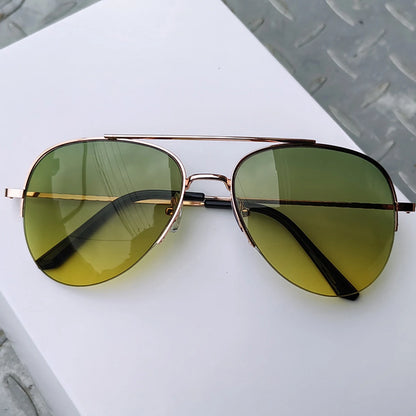 1pc Aviator Fashion Large Face Driving Riding Stylish Trendy Personality Sunglasses For Men