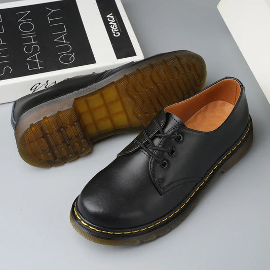 Mens shoes large size casual leather shoe ,polished leather uppers breathable and warm, non-slip wear-resistant soles work shoes