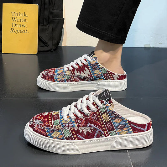 Zapatos casuales de lona para hombres Versátiles zapatos de patineta de moda