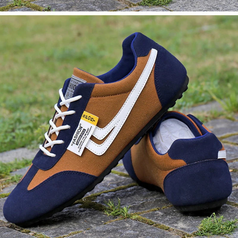 Men Low-top Canvas Shoes Casual Breathable Sneakers Korean Style Autumn Lace Up Casual Non-slip Trainers Zapatillas Para Hombre