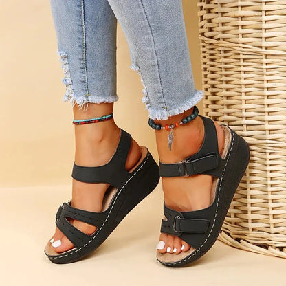 Sandale cu pană de vară pentru femei 2023 New Fashion Non Slip Beach Pantofii Femeie ușoară platformă casual Sandalias Mujer plus dimensiune