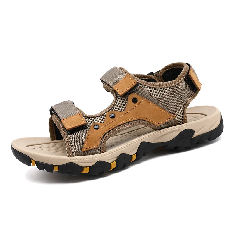 Men Sandals Summer Casual Shoes Beach Sandals Men Sandalias Hombre Outdoor Lightweight Roman Style Wading Sneakers Size 38-47