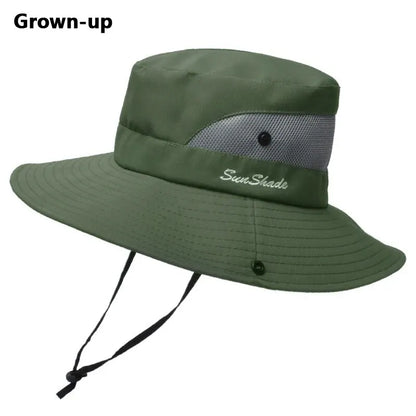 Xinbaoguan 100% polyester 9002 Sommar utomhus solhatt, andningsbar solhatt, fällbar solhatt, kvinnlig hästsvans hål fiskare hatt