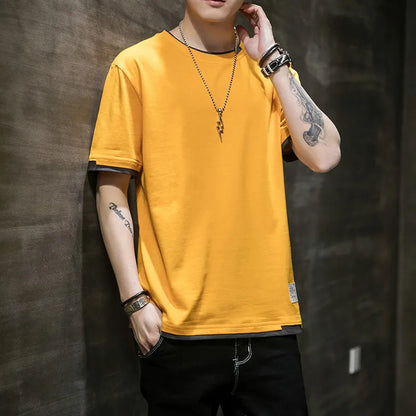 FGKKS 2024 Casual T-Shirt dla mężczyzn Pure Bawełna oddychająca moda Krótkie rękawy Wysokiej jakości koszulka dla mężczyzn