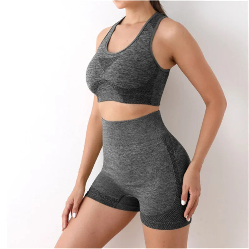 Shoga Shorts Shorts da ginnastica da donna Sport Brasere Allenamento per le donne per le donne Abiti di yoga Fitness Leggings Set di palestra set di yoga senza soluzione di continuità