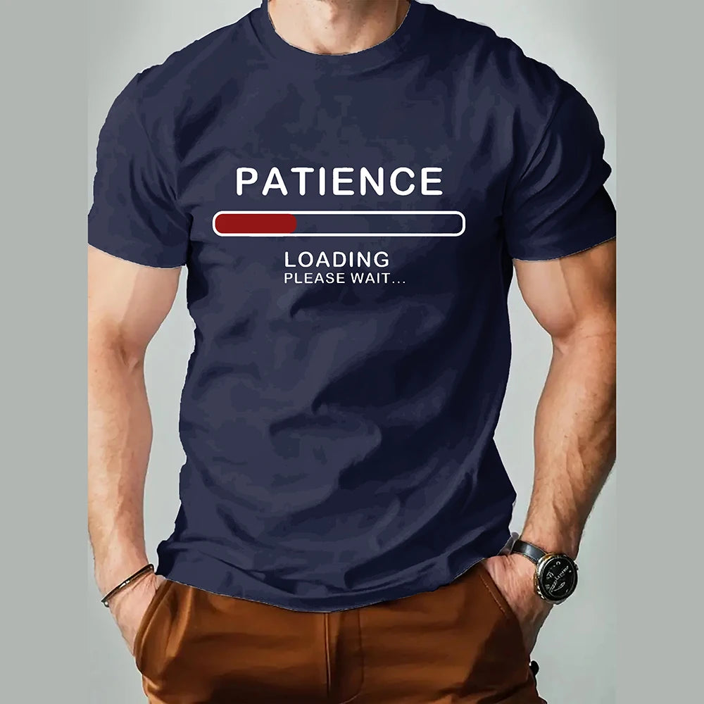 T-shirt imprimé de lettre 3D drôle pour les hommes mode simplicité style manche courte tops t-shirt à col décontracté surdimension