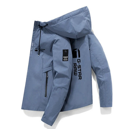 The 2025 new Spring and Autumn men's jacket, high-quality printed outdoor sports jacket, windproof and fashionable casual jacket