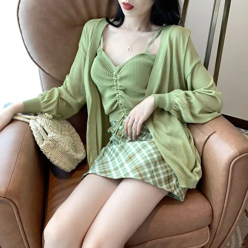 Office Female Outfits Y2k Streetwear Summer Fashion 2025 Clothing Trend Chic and Elegant Festival Women's Two Skirt Piece Set