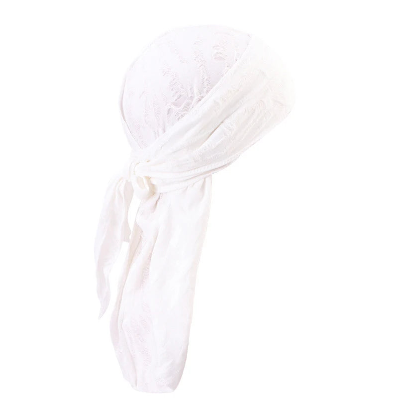 Lange staart unisex volwassen jersey doo rag durag bandanas cap piraat hoed tulband mannen hiphop hoofdband motorrijder headwrap dames hoofddeksels